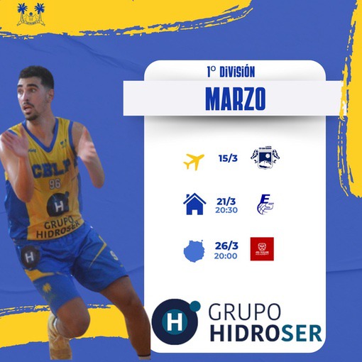 calendario-Marzo-Grupo-Hidroser-CB-Las-Palmas-de-Gran-Canaria
